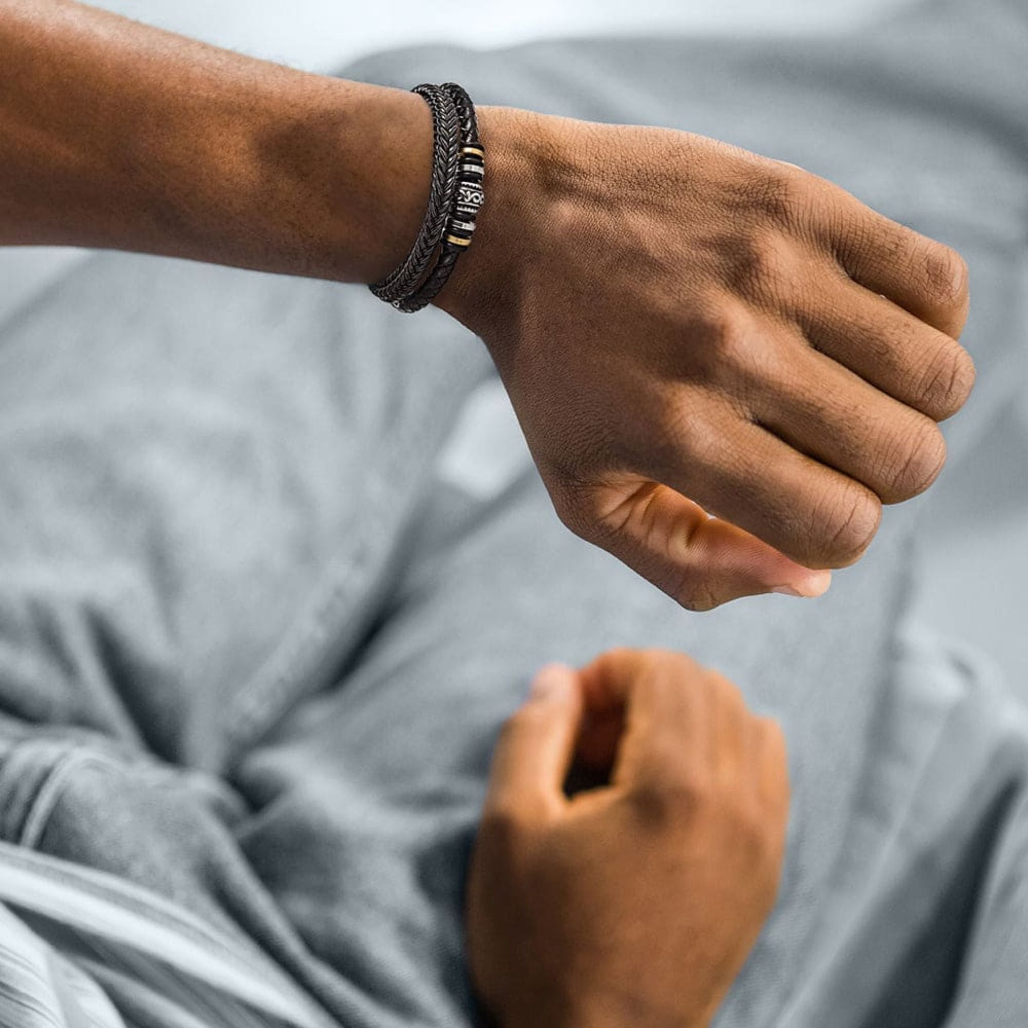 A Mio Figlio - Ti Amerò Per Sempre | Bracciale in Pelle Intrecciata